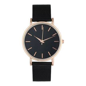 INC International Concepts Women's Jet-Tone Chain-Mesh Bracelet Watch 36mm,NWOT